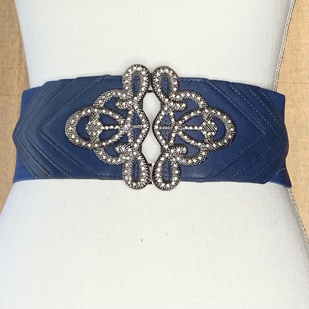 80s Blue Waist Belt